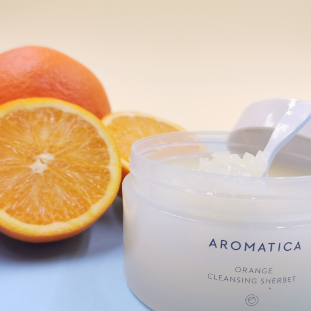 Orange Cleansing Sherbet di Aromatica balsamo struccante biologico
