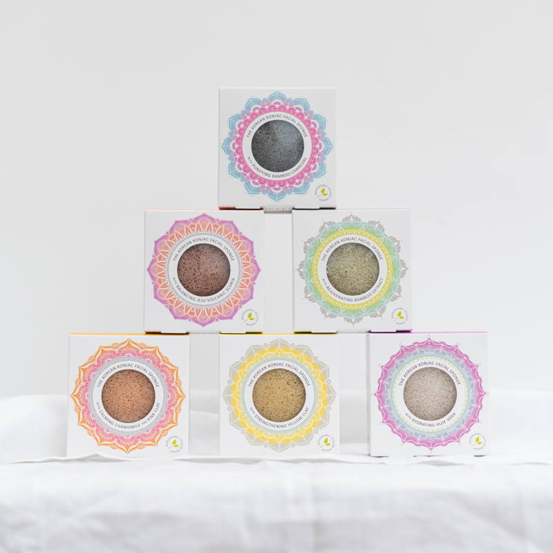 Spugne Konjac viso corpo e occhi Mandala