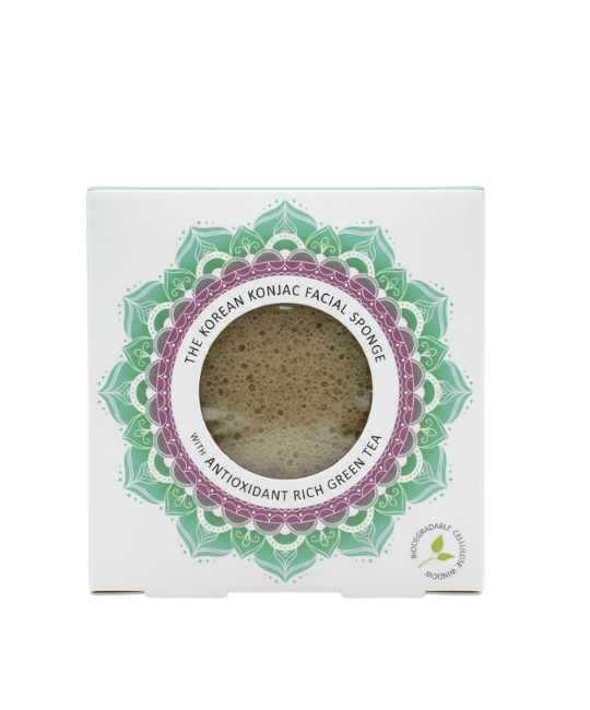 Mandala Konjac Facial Sponge Green Tea spugna viso