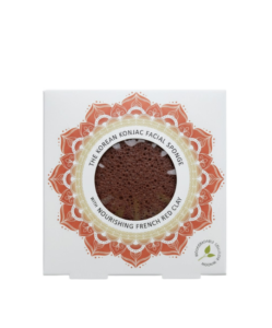 Mandala Konjac Facial Sponge Red Clay spugna viso