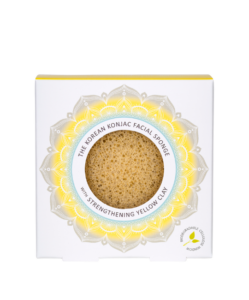 Mandala Konjac Facial Sponge Yellow Clay spugna viso